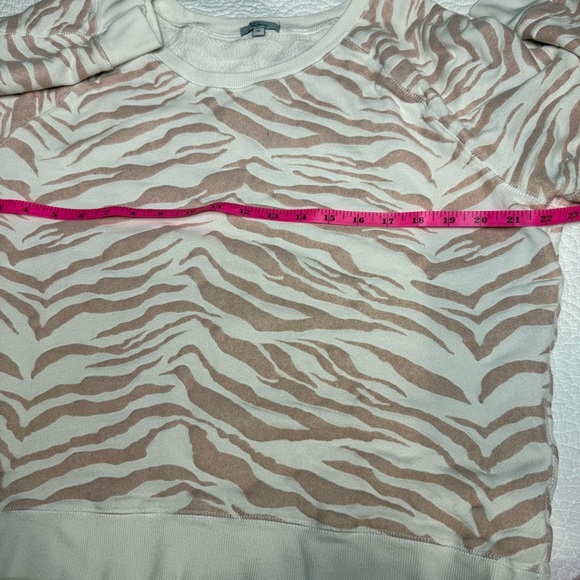 Rails Pink and White Crew Neck Sweater with Zebra Print - Picture 9 of 12